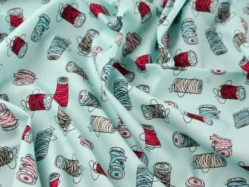 Deadstock 100% Cotton Poplin Fabric Aqua