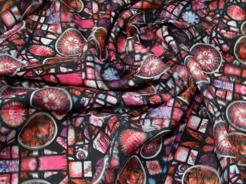 Deadstock Polyester Voile Fabric Multicoloured