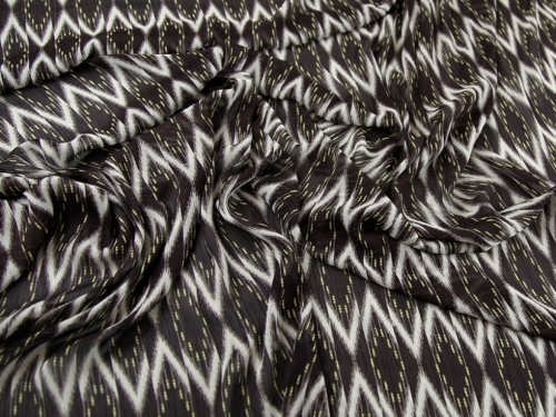 Deadstock Crinkle Sheer Chiffon Fabric Brown