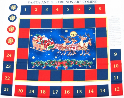 Christmas Cotton Fabric Panel