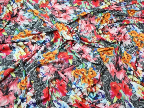 Deadstock ITY Silky Stretch Knit Fabric Multicoloured