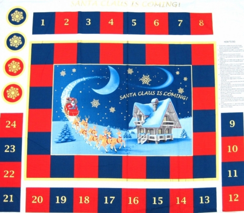 Christmas Cotton Fabric Panel