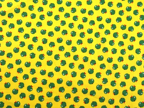 Deadstock 100% Cotton Fabric Yellow & Green