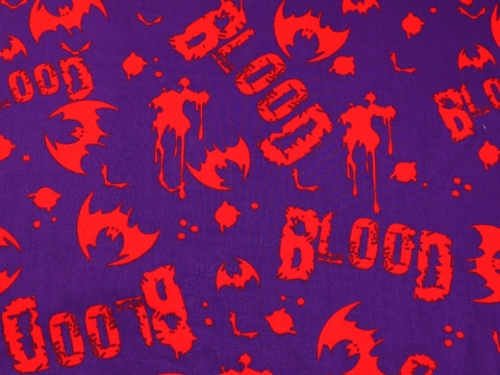 Deadstock 100% Cotton Fabric Purple & Red