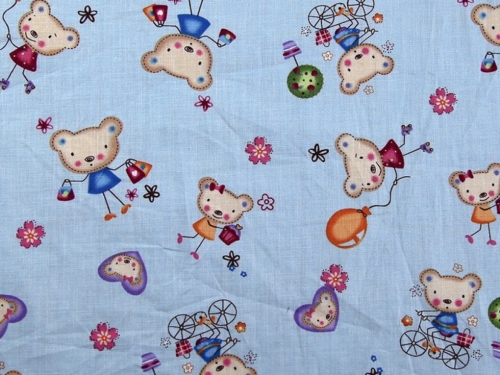 Deadstock 100% Cotton Fabric Sky Blue