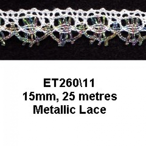 Essential Trimmings Metallic Lace Trim Purple