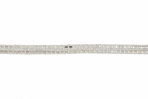Essential Trimmings Iron On Diamante Trim Ivory