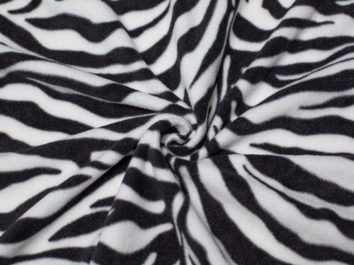 Polar Fleece Fabric Black & White