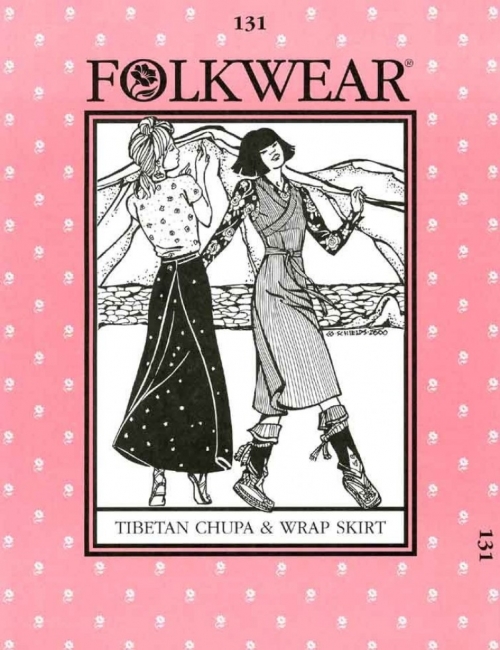 Folkwear Patterns Paper Sewing Pattern Tibetan Chupa Skirt & Dress