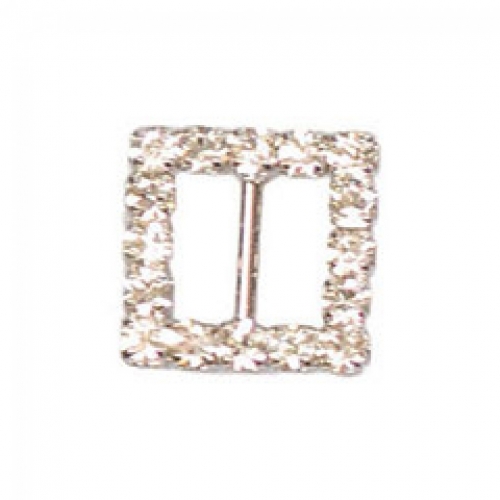 Trimits Square Diamante Buckle Silver