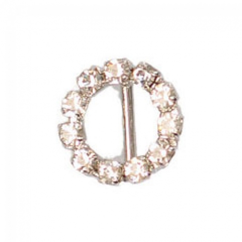 Trimits Round Diamante Buckle Silver