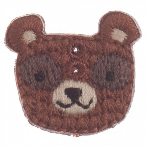 Trimits Embroidered Buttons Brown