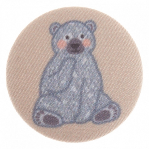Trimits Fabric Covered Buttons Cream & Grey