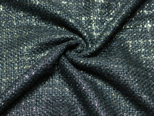 Deadstock Tweed Coating Fabric Black