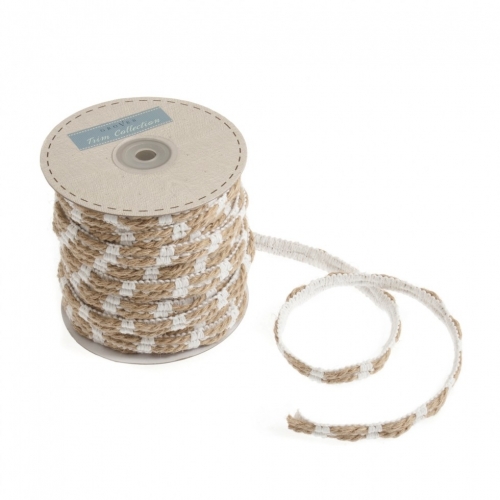 Wrapped Jute Trim White