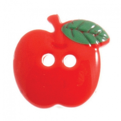 Hemline Apple Shape Buttons Red