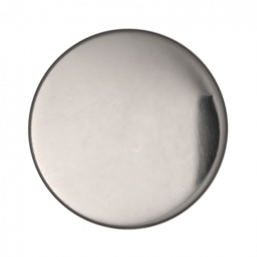 Hemline Plain Round Buttons Silver