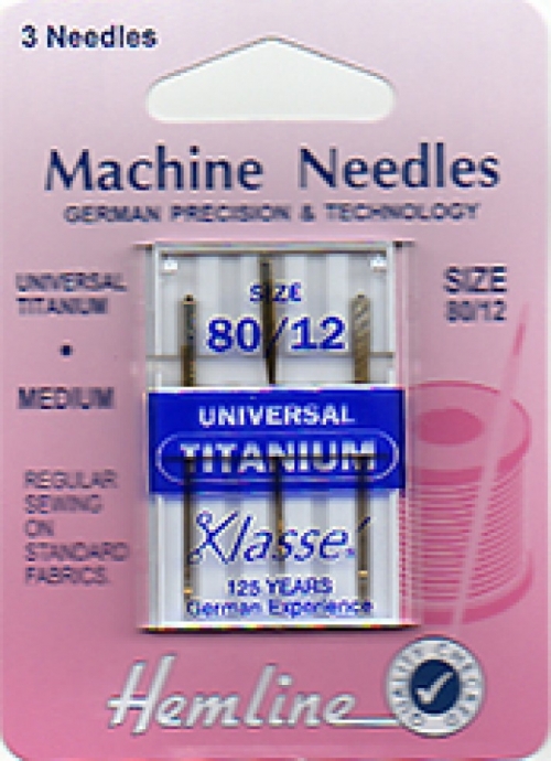 Hemline Titanium Sewing Machine Needles