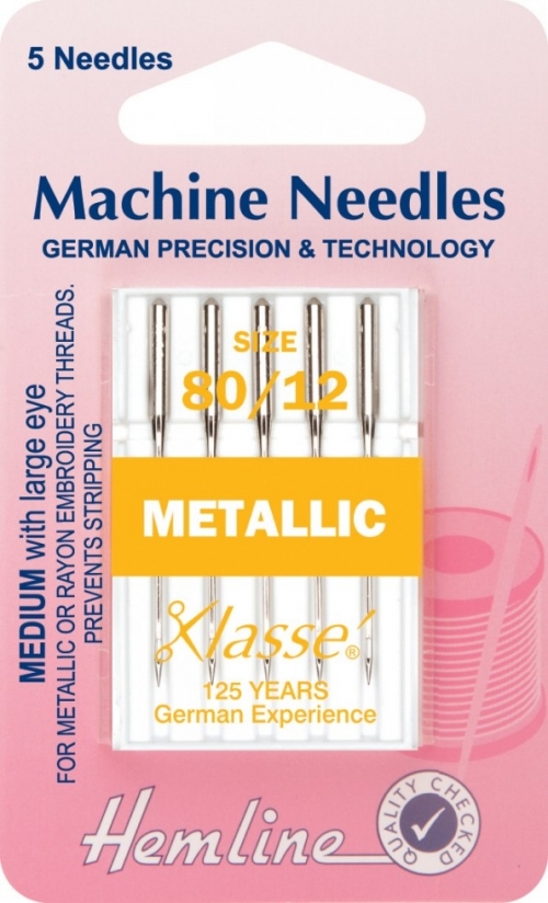 Hemline Metalfil Sewing Machine Needles