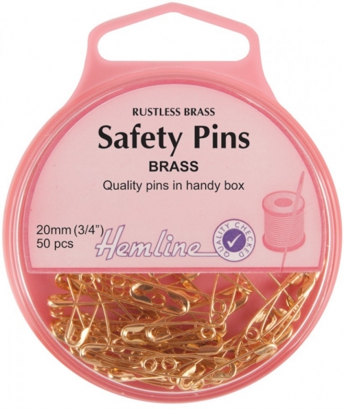Hemline Safety Pins Gold
