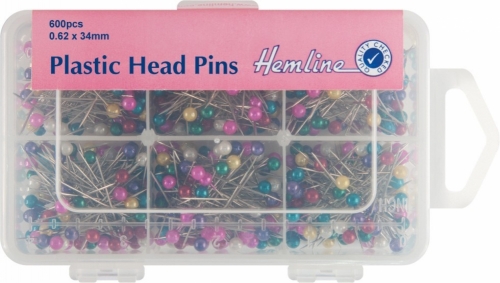 Hemline Plastic Head Pins