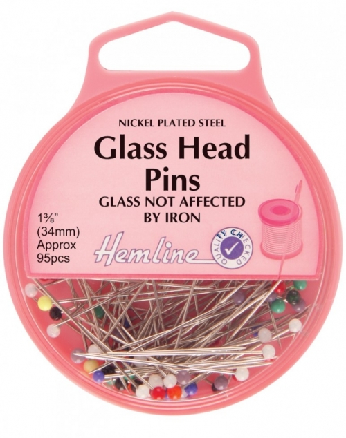 Hemline Glass Headed Pins