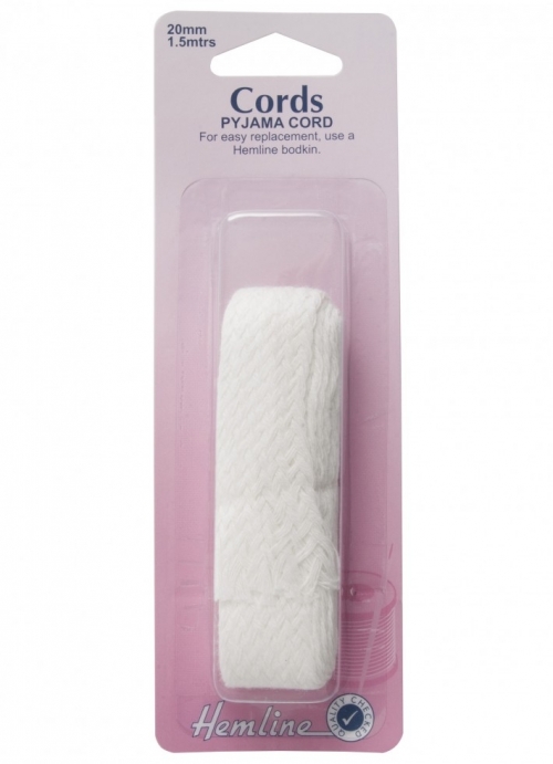 Hemline Pyjama Cord White