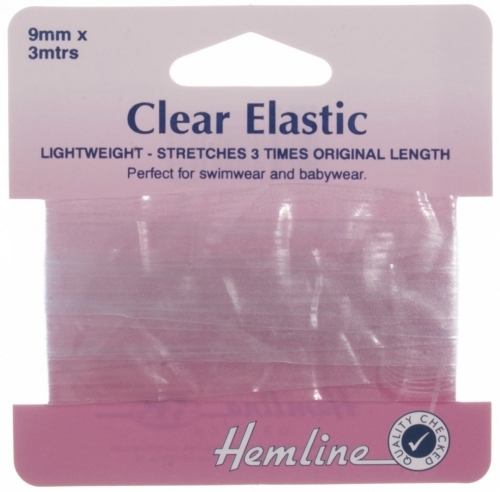 Hemline Transparent Elastic Clear