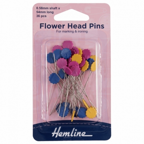 Hemline Long Flower Head Pins