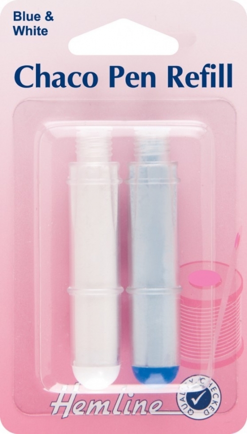 Hemline Chaco Chalk Pen Refill Blue & White