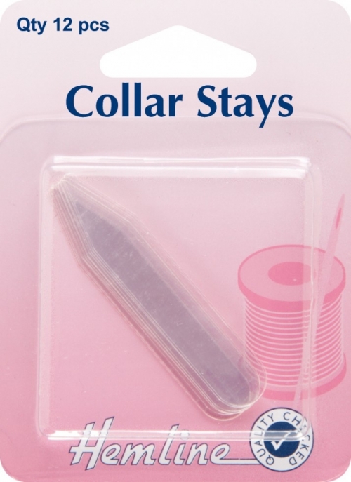 Hemline Plastic Collar Stays Clear