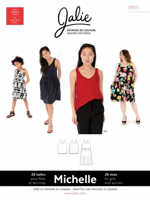Jalie Paper Sewing Pattern 3911 Michelle Tanks & Dress