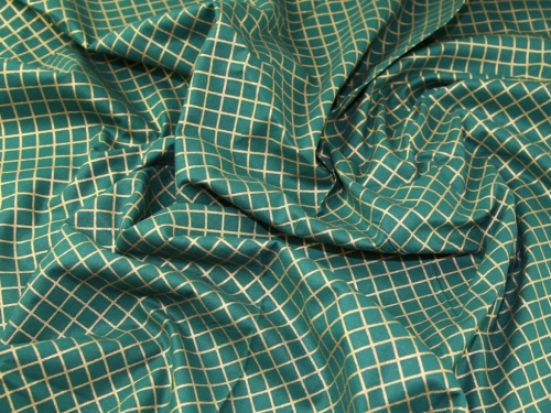 John Louden 100% Cotton Fabric Gold on Green