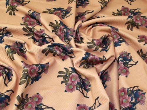 Lady McElroy Textured Stretch Knit Fabric Beige