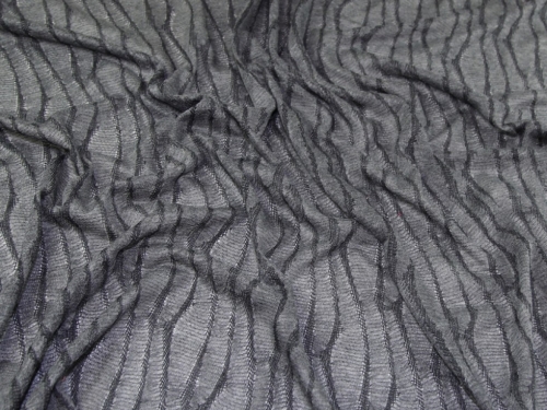 Lady McElroy Textured Stretch Knit Fabric Grey