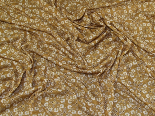 Lady McElroy Polyester Jersey Stretch Knit Fabric Gold
