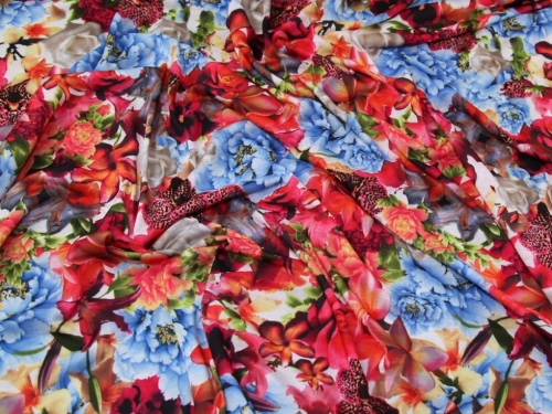Lady McElroy Viscose Jersey Stretch Knit Fabric Multicoloured