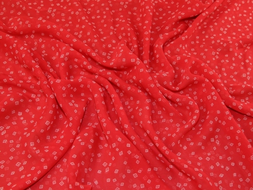 Lady McElroy Silk Sheer Chiffon Fabric Red