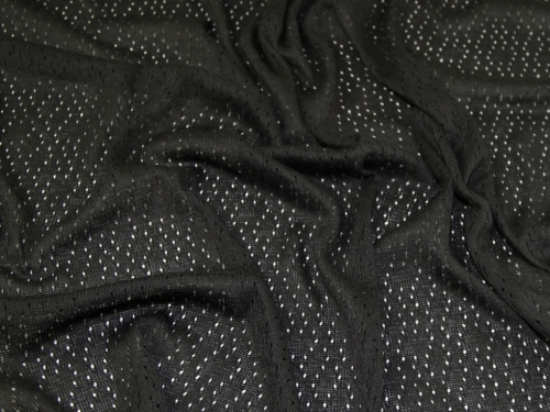 Lady McElroy Textured Stretch Knit Fabric Black