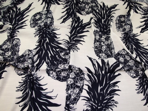 Lady McElroy Florenza Slub Crepe Fabric Navy Blue