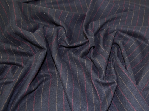 Lady McElroy Wool Blend Coating Fabric Navy Blue