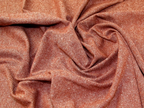 Lady McElroy Wool Blend Coating Fabric Terracotta