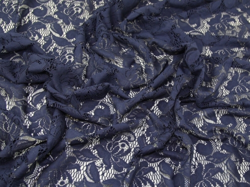 Lady McElroy Delicate Lace Fabric Navy Blue