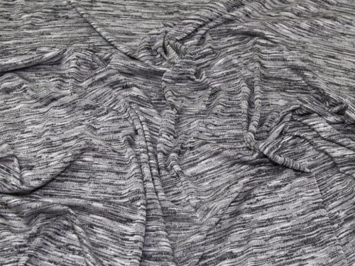 Lady McElroy Melange Sweater Knit Stretch Fabric Grey
