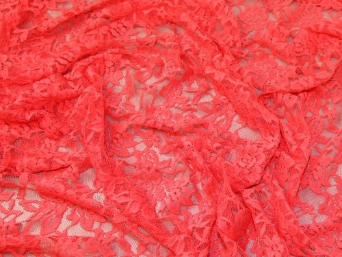Lady McElroy Delicate Lace Fabric Coral Pink