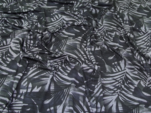 Lady McElroy Viscose Crepe Textured Stretch Knit Fabric Grey