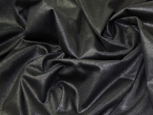 Lady McElroy Shimmer Wool Blend Coating Fabric Black
