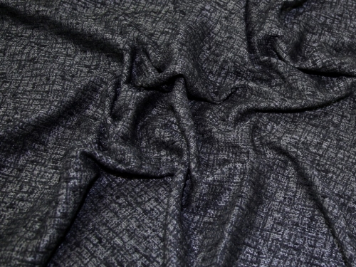 Lady McElroy Wool Blend Coating Fabric Black & Grey