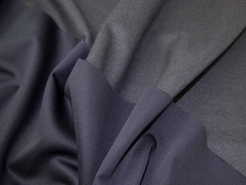 Lady McElroy Reversible Scuba Stretch Knit Fabric Navy & Grey