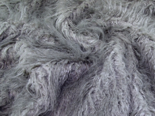 Lady McElroy Plush Faux Fur Fabric Grey